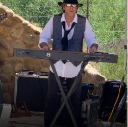 Lead vocalist performing